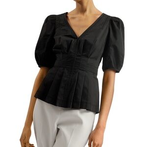 Ted Baker Black Puff Sleeve Blouse